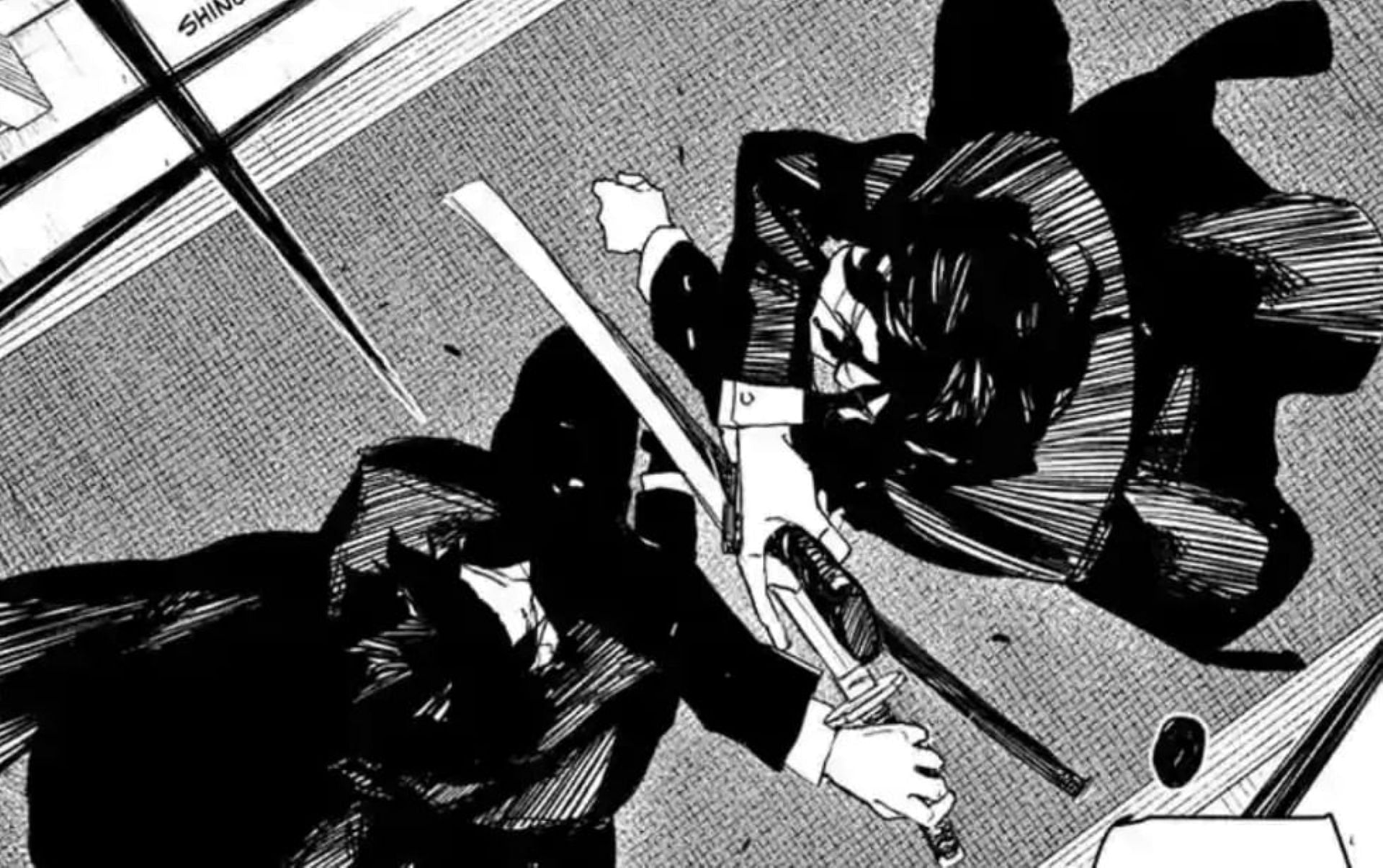Chihiro Rokuhira takes on Samura in the chapter (Image via Shueisha)